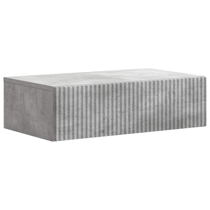 vidaXL Wall-Mounted Side Table Concrete Grey 59 x 34.5 x 17 cm