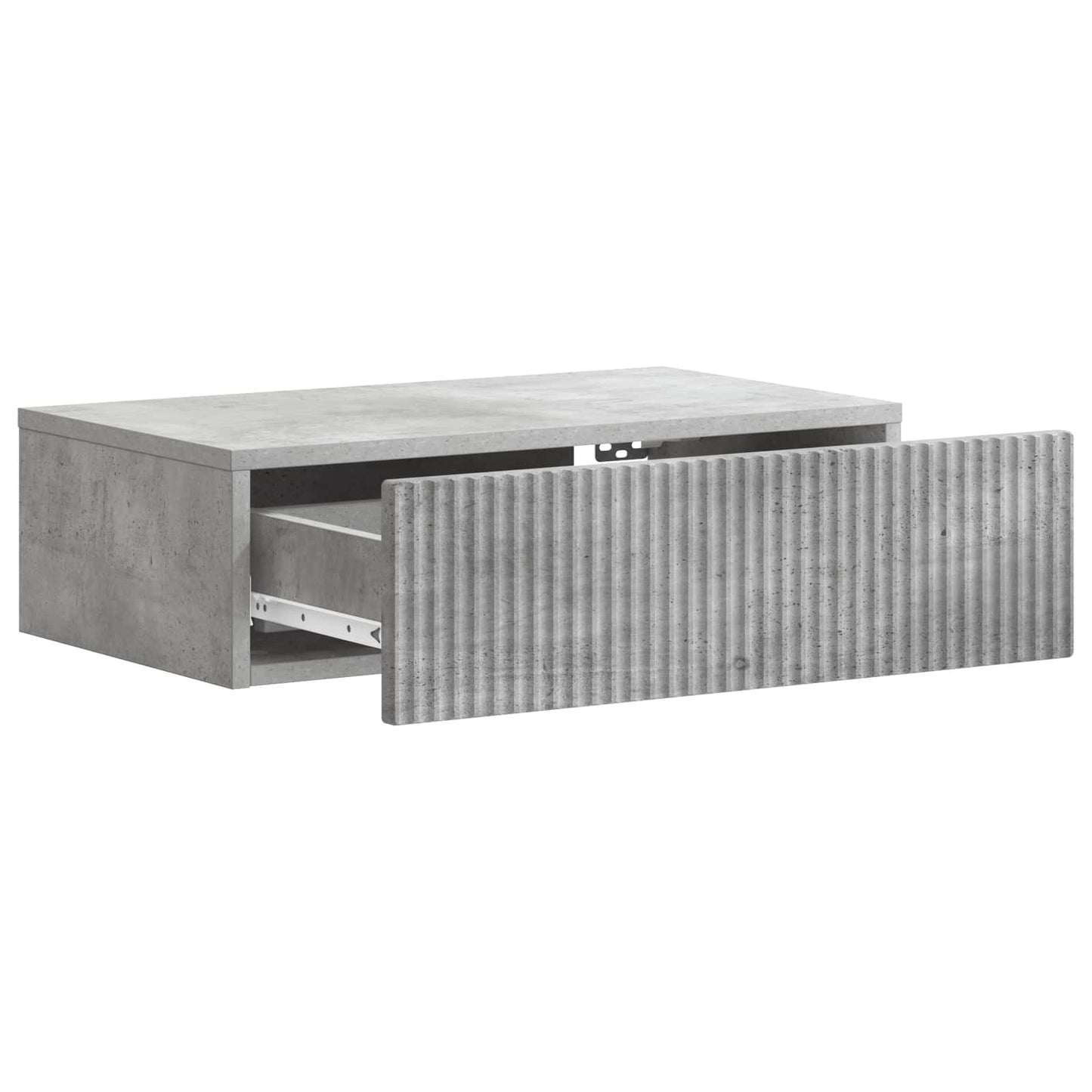 vidaXL Wall-Mounted Side Table Concrete Grey 59 x 34.5 x 17 cm