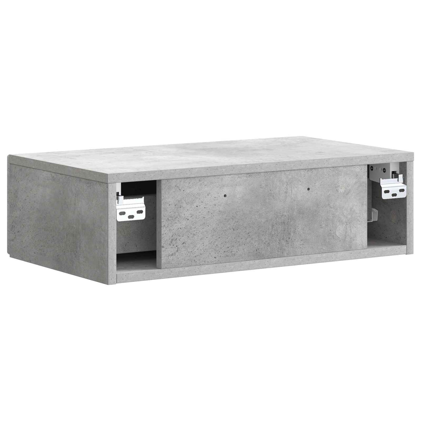 vidaXL Wall-Mounted Side Table Concrete Grey 59 x 34.5 x 17 cm