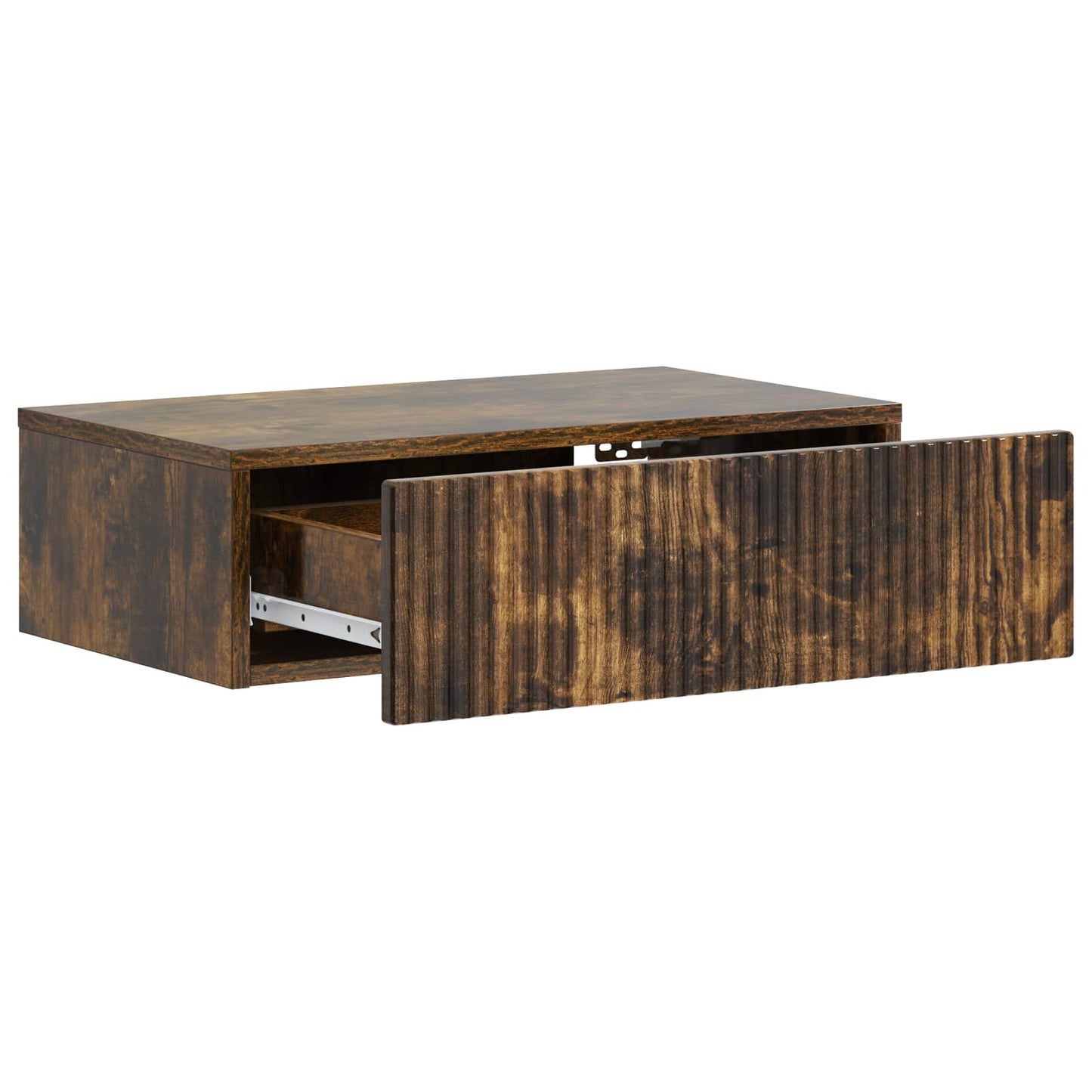 vidaXL Wall-Mounted Side Table Smoked Oak 59 x 34.5 x 17 cm
