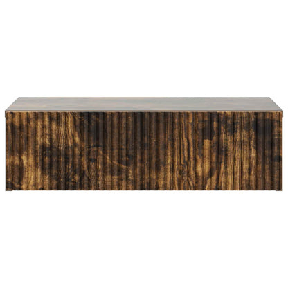 vidaXL Wall-Mounted Side Table Smoked Oak 59 x 34.5 x 17 cm