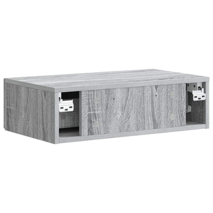 vidaXL Wall-Mounted Side Table Grey Sonoma 59 x 34.5 x 17 cm