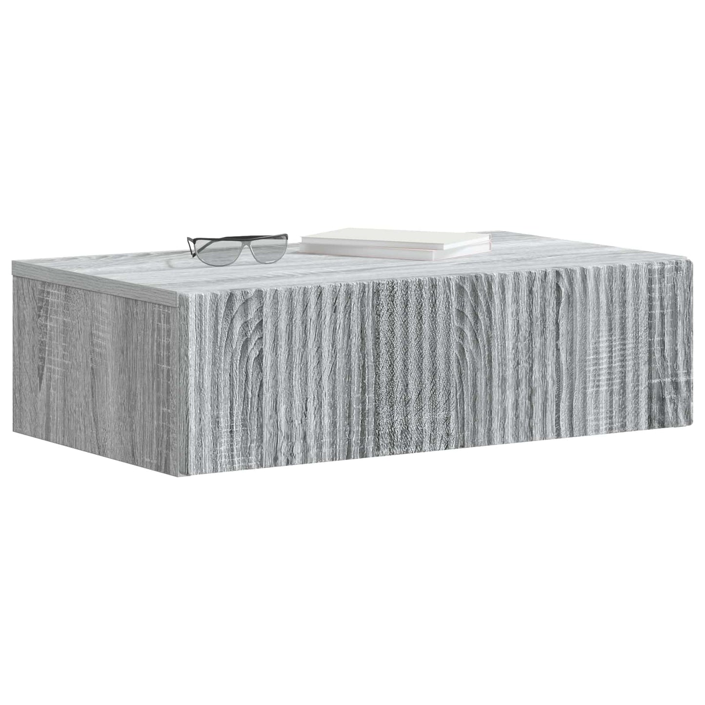 vidaXL Wall-Mounted Side Table Grey Sonoma 59 x 34.5 x 17 cm