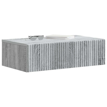 vidaXL Wall-Mounted Side Table Grey Sonoma 59 x 34.5 x 17 cm
