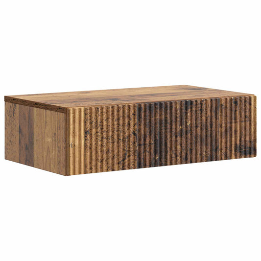 vidaXL Wall-Mounted Side Table Wall-mounted Old Wood 59 x 34.5 x 17 cm