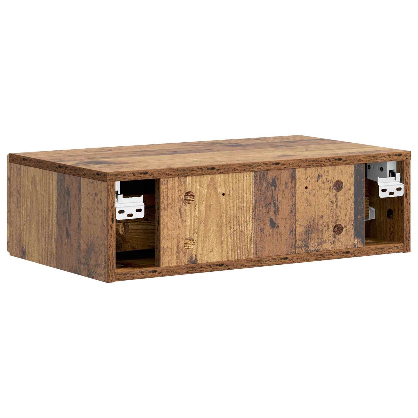 vidaXL Wall-Mounted Side Table Wall-mounted Old Wood 59 x 34.5 x 17 cm