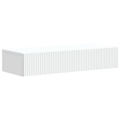 vidaXL Wall-Mounted Side Table Wall-mounted White 87.5 x 34.5 x 17 cm