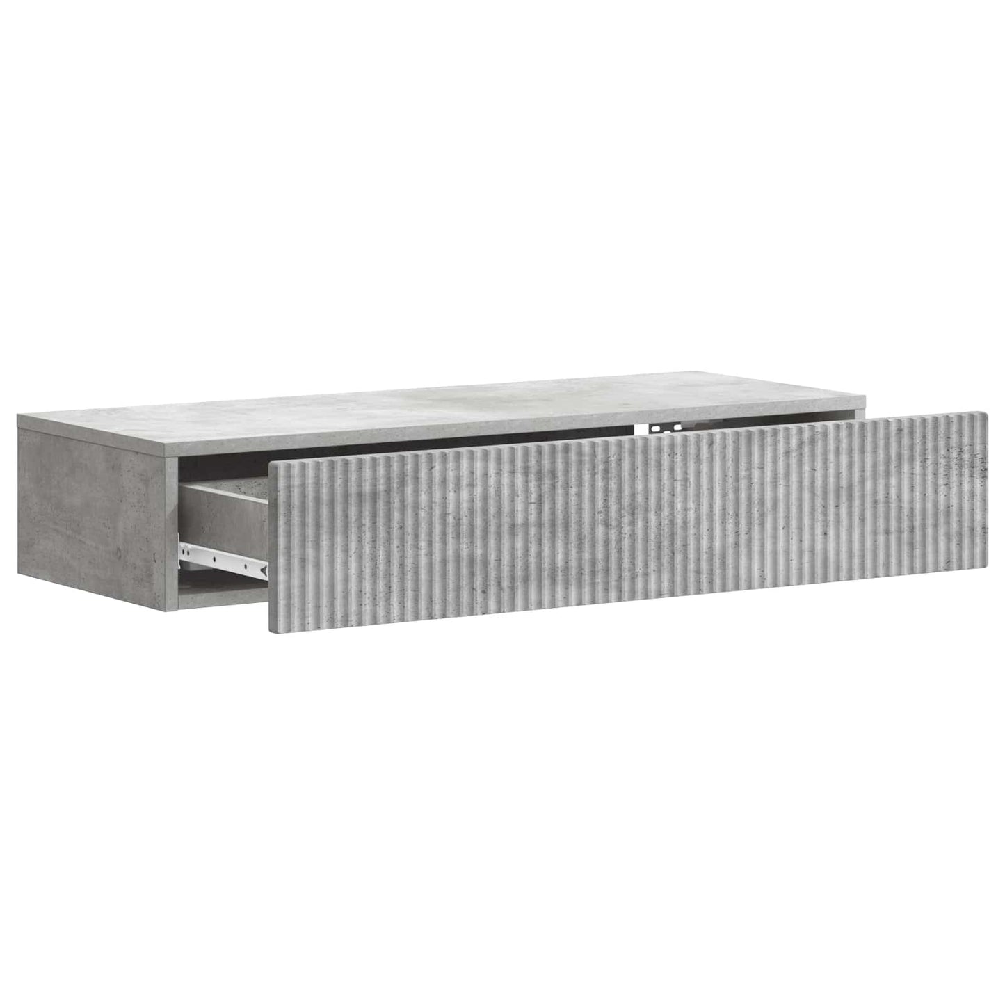 vidaXL Wall-Mounted Side Table Concrete Grey 87.5 x 34.5 x 17 cm