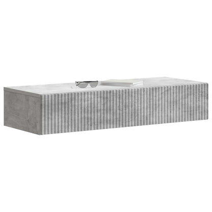 vidaXL Wall-Mounted Side Table Concrete Grey 87.5 x 34.5 x 17 cm