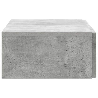 vidaXL Wall-Mounted Side Table Concrete Grey 87.5 x 34.5 x 17 cm