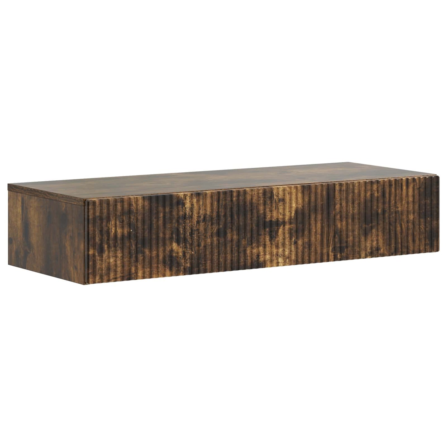vidaXL Wall-Mounted Side Table Smoked Oak 87.5 x 34.5 x 17 cm