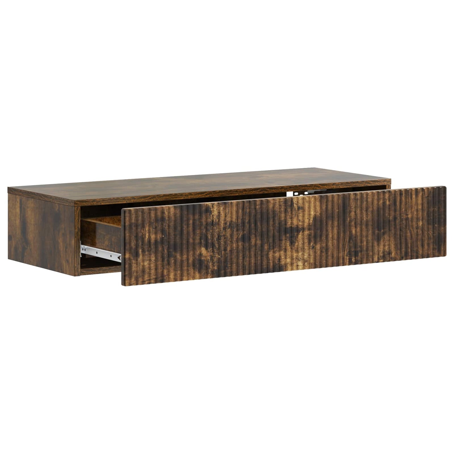 vidaXL Wall-Mounted Side Table Smoked Oak 87.5 x 34.5 x 17 cm