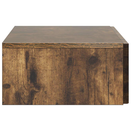 vidaXL Wall-Mounted Side Table Smoked Oak 87.5 x 34.5 x 17 cm