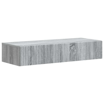 vidaXL Wall-Mounted Side Table Grey Sonoma 87.5 x 34.5 x 17 cm