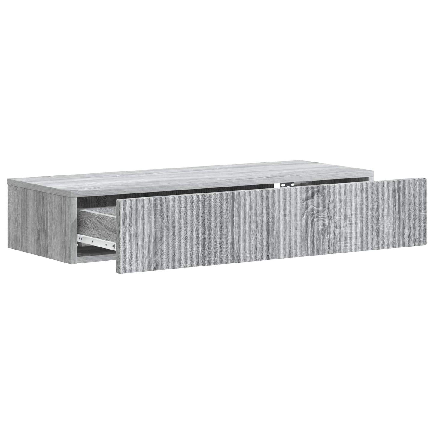 vidaXL Wall-Mounted Side Table Grey Sonoma 87.5 x 34.5 x 17 cm