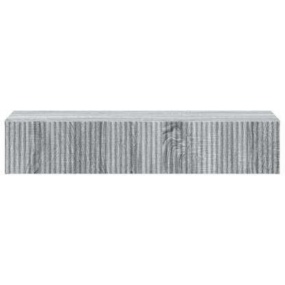 vidaXL Wall-Mounted Side Table Grey Sonoma 87.5 x 34.5 x 17 cm