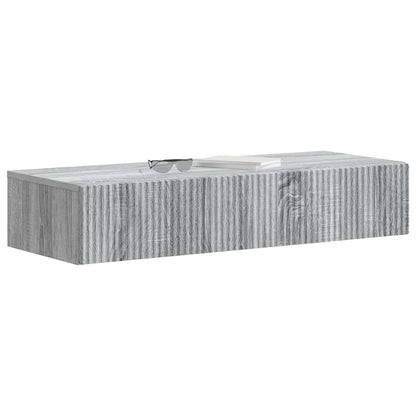 vidaXL Wall-Mounted Side Table Grey Sonoma 87.5 x 34.5 x 17 cm