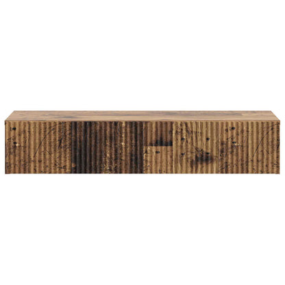 vidaXL Wall-Mounted Side Table Old Wood 87.5 x 34.5 x 17 cm