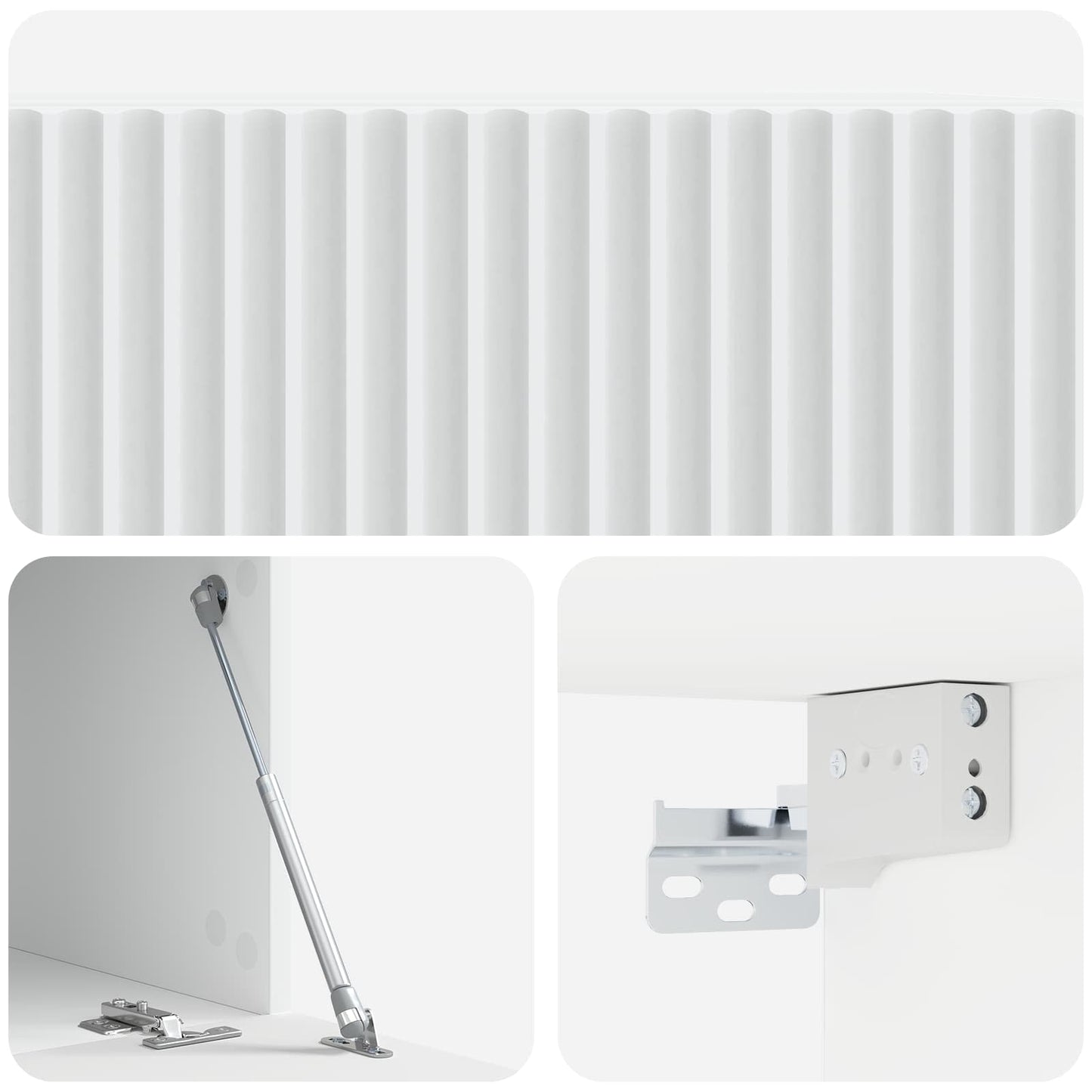 vidaXL Wall-Mounted TV Cabinet White 59.5 x 41 x 30 cm Engineered Wood
