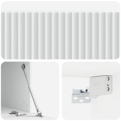 vidaXL Wall-Mounted TV Cabinet White 59.5 x 41 x 30 cm Engineered Wood
