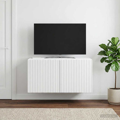 vidaXL Wall-Mounted TV Cabinet White 59.5 x 41 x 30 cm Engineered Wood