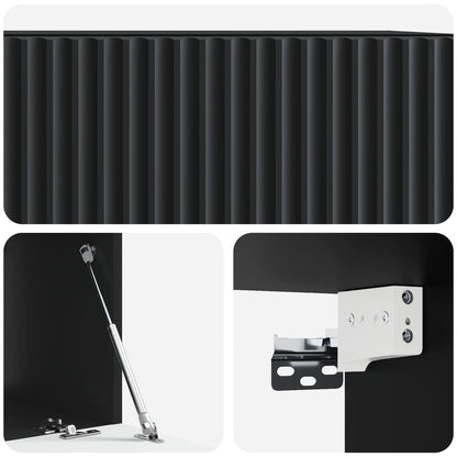 vidaXL Wall-Mounted TV Cabinet Black 59.5 x 41 x 30 cm Engineered Wood