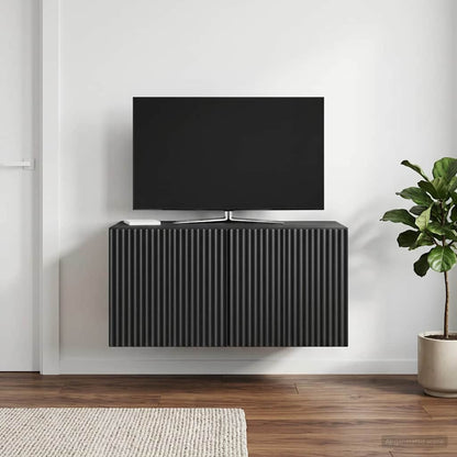 vidaXL Wall-Mounted TV Cabinet Black 59.5 x 41 x 30 cm Engineered Wood