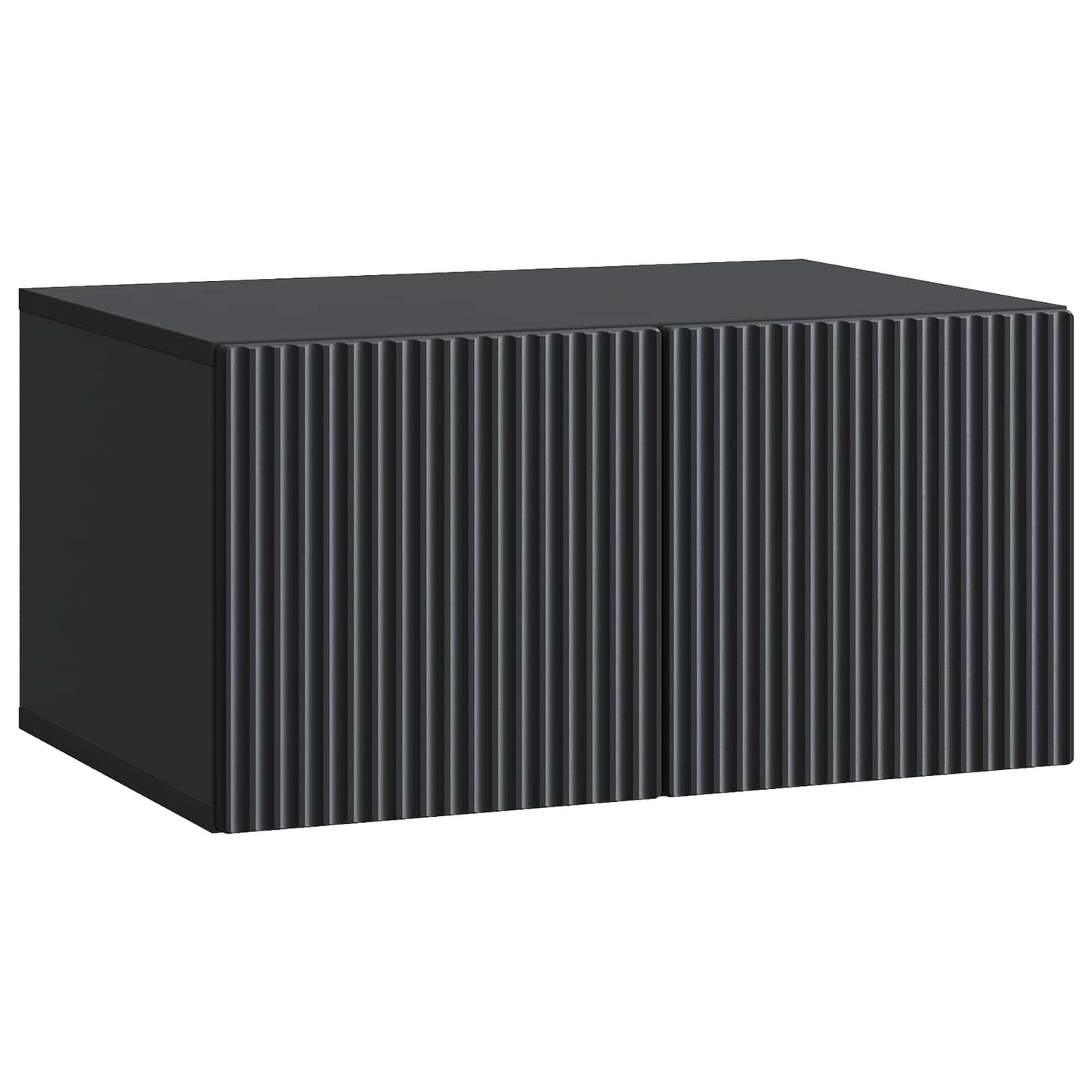 vidaXL Wall-Mounted TV Cabinet Black 59.5 x 41 x 30 cm Engineered Wood
