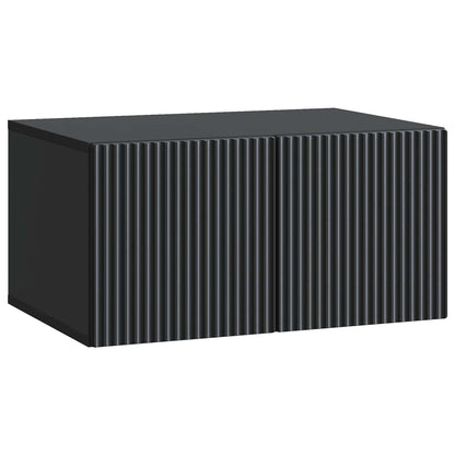 vidaXL Wall-Mounted TV Cabinet Black 59.5 x 41 x 30 cm Engineered Wood