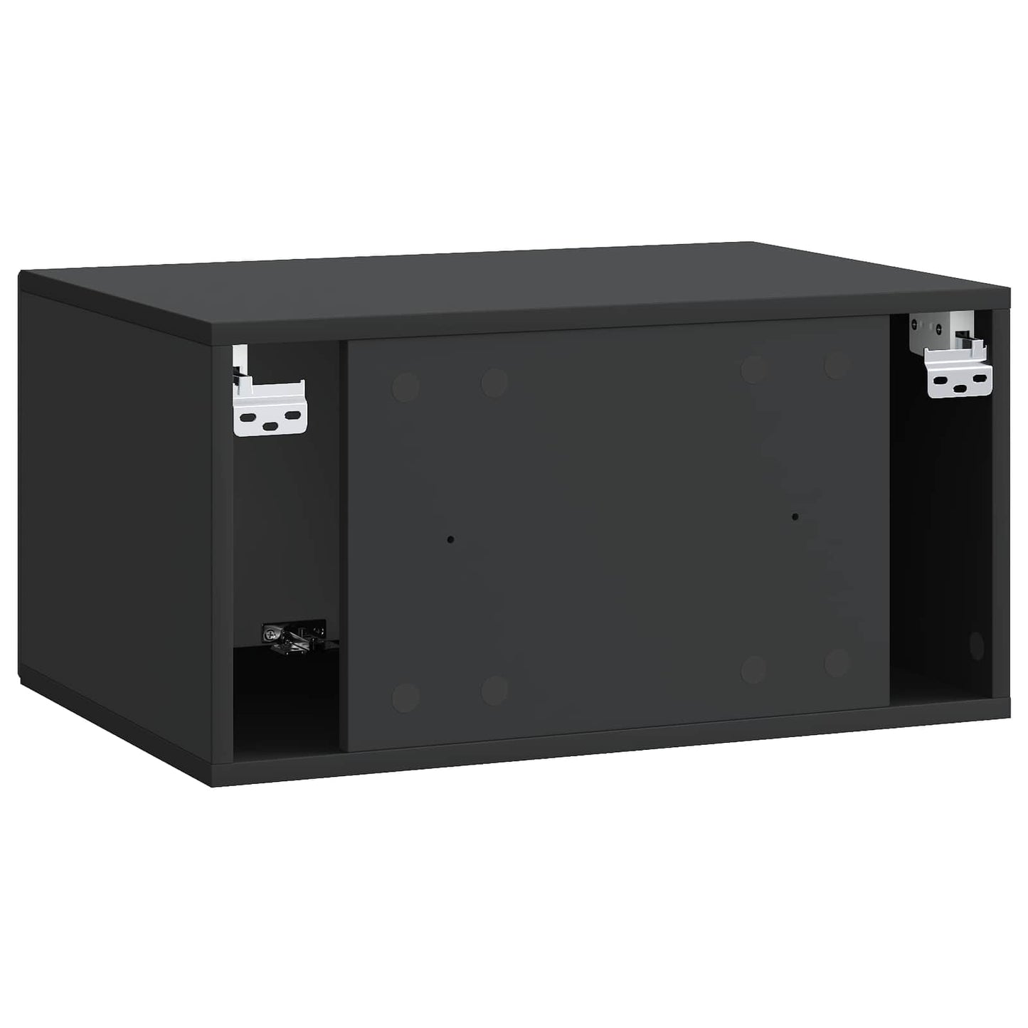 vidaXL Wall-Mounted TV Cabinet Black 59.5 x 41 x 30 cm Engineered Wood