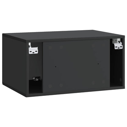 vidaXL Wall-Mounted TV Cabinet Black 59.5 x 41 x 30 cm Engineered Wood