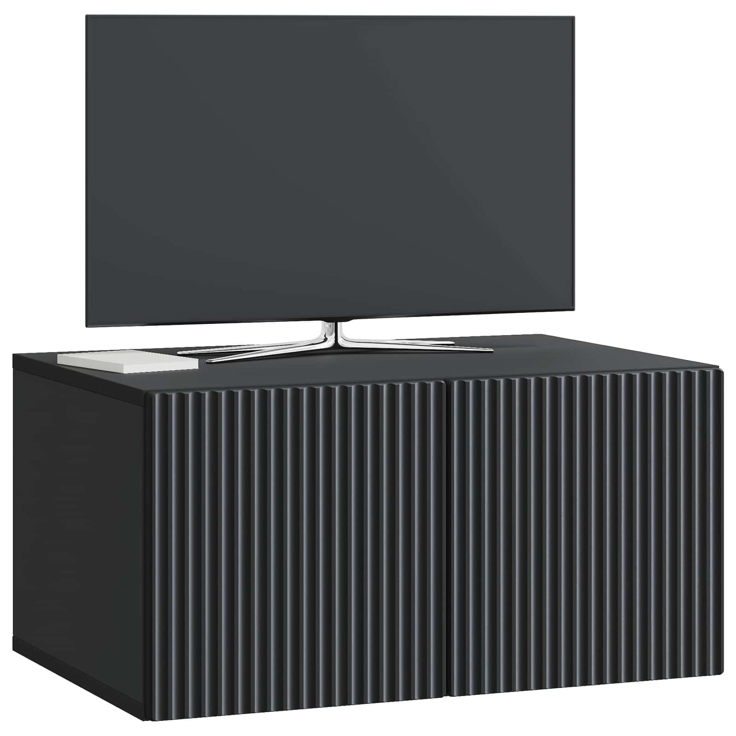 vidaXL Wall-Mounted TV Cabinet Black 59.5 x 41 x 30 cm Engineered Wood
