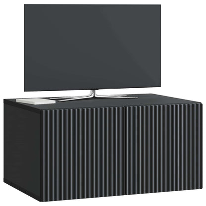 vidaXL Wall-Mounted TV Cabinet Black 59.5 x 41 x 30 cm Engineered Wood