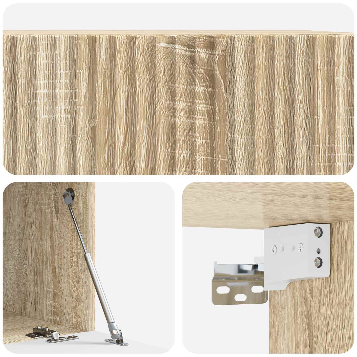 vidaXL Wall-Mounted TV Cabinet Sonoma Oak 59.5 x 41 x 30 cm