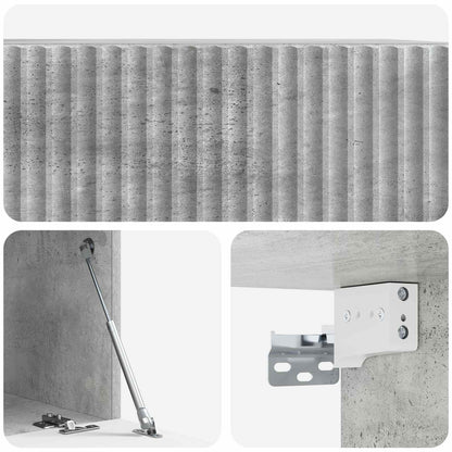 vidaXL Wall-Mounted TV Cabinet Concrete Grey 59.5 x 41 x 30 cm