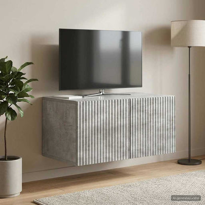 vidaXL Wall-Mounted TV Cabinet Concrete Grey 59.5 x 41 x 30 cm