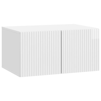 vidaXL Wall-Mounted TV Cabinet 59.5 x 41 x 30 cm High Gloss White