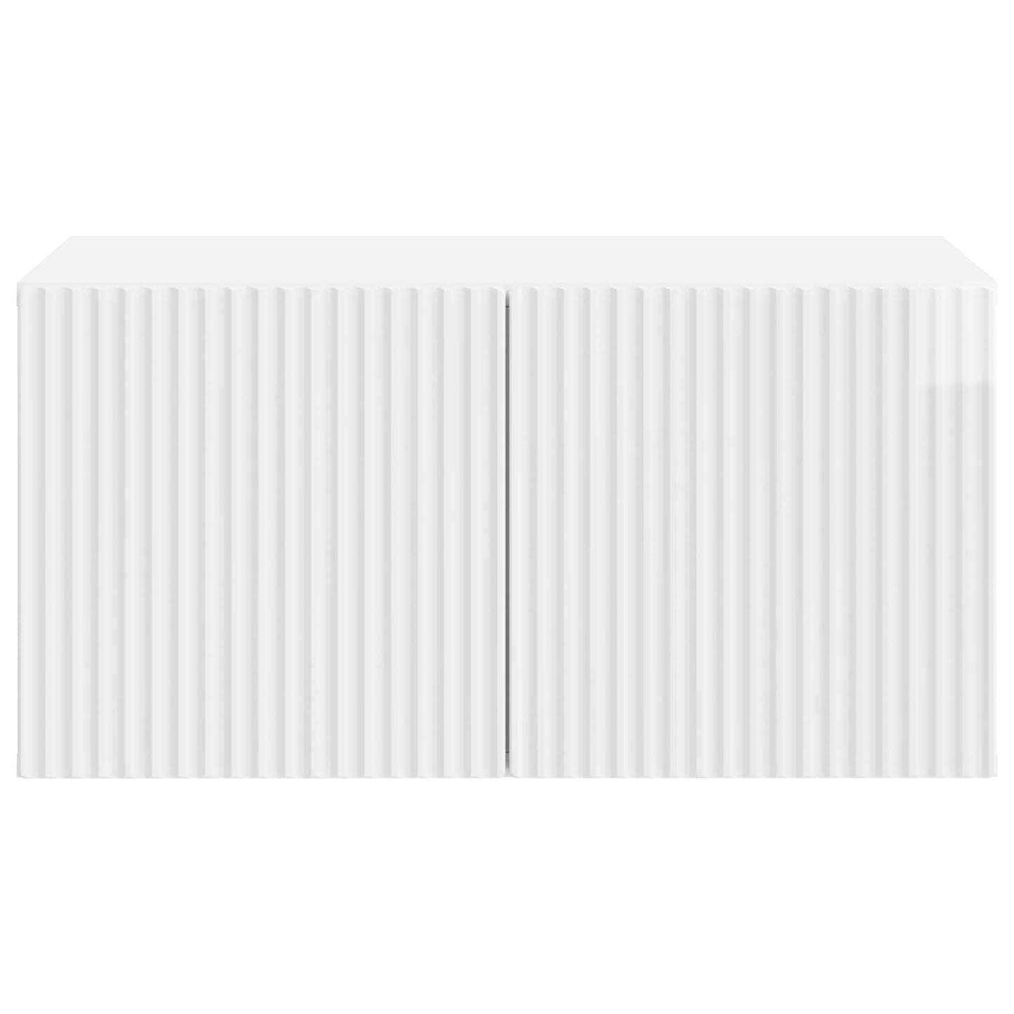 vidaXL Wall-Mounted TV Cabinet 59.5 x 41 x 30 cm High Gloss White