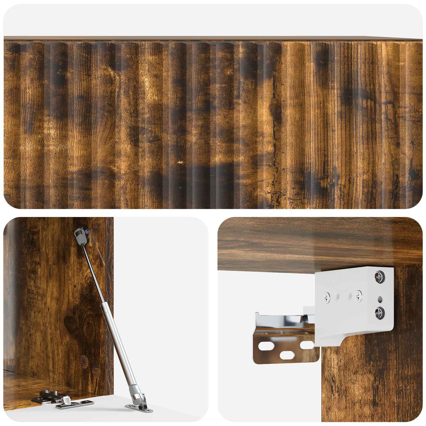 vidaXL Wall-Mounted TV Cabinet Smoked Oak 59.5 x 41 x 30 cm