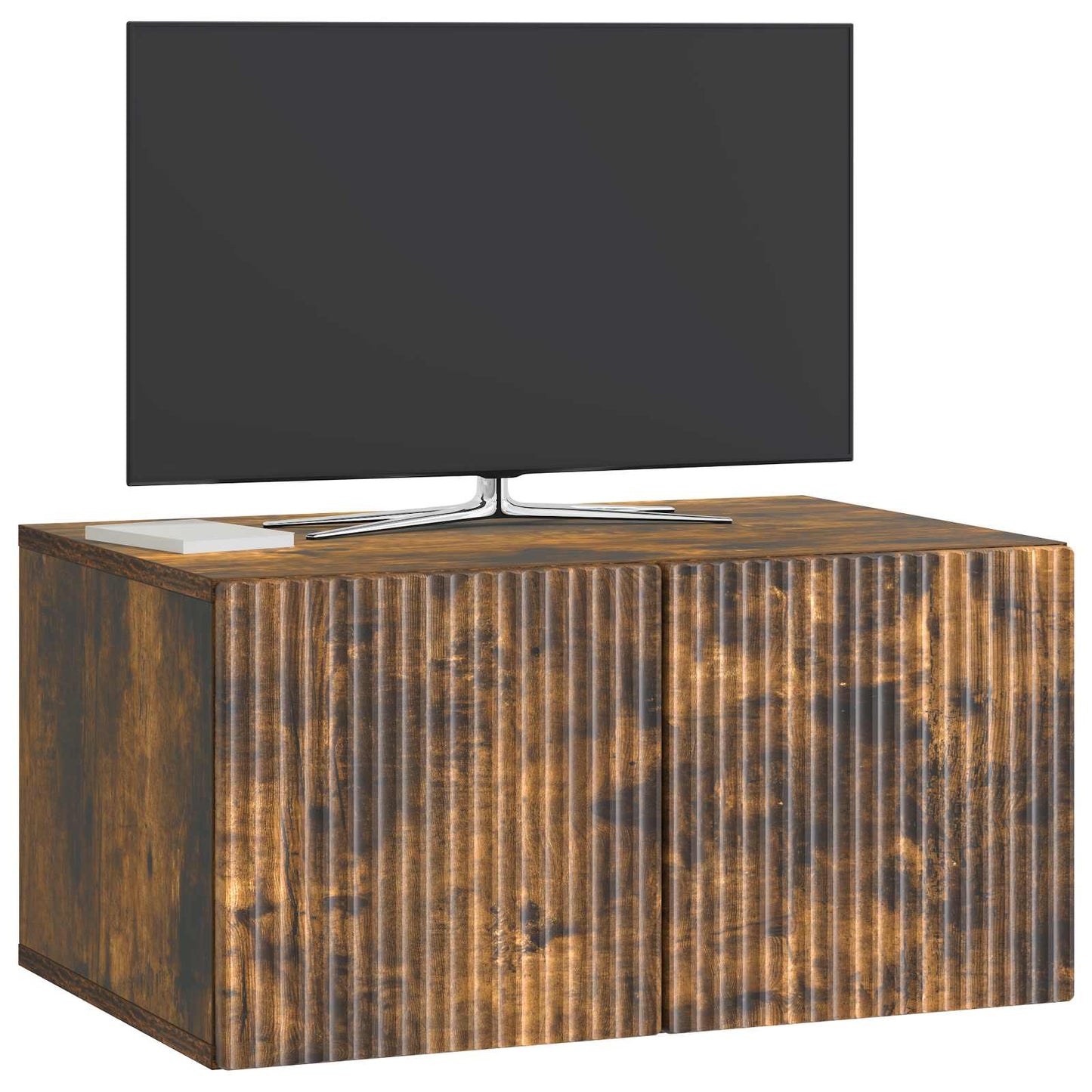 vidaXL Wall-Mounted TV Cabinet Smoked Oak 59.5 x 41 x 30 cm