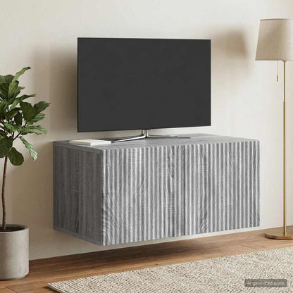 vidaXL Wall-Mounted TV Cabinet Grey Sonoma 59.5 x 41 x 30 cm