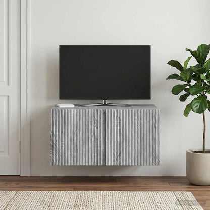 vidaXL Wall-Mounted TV Cabinet Grey Sonoma 59.5 x 41 x 30 cm