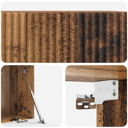 vidaXL Wall-Mounted TV Cabinet Wall-mounted Old Wood 59.5 x 41 x 30 cm