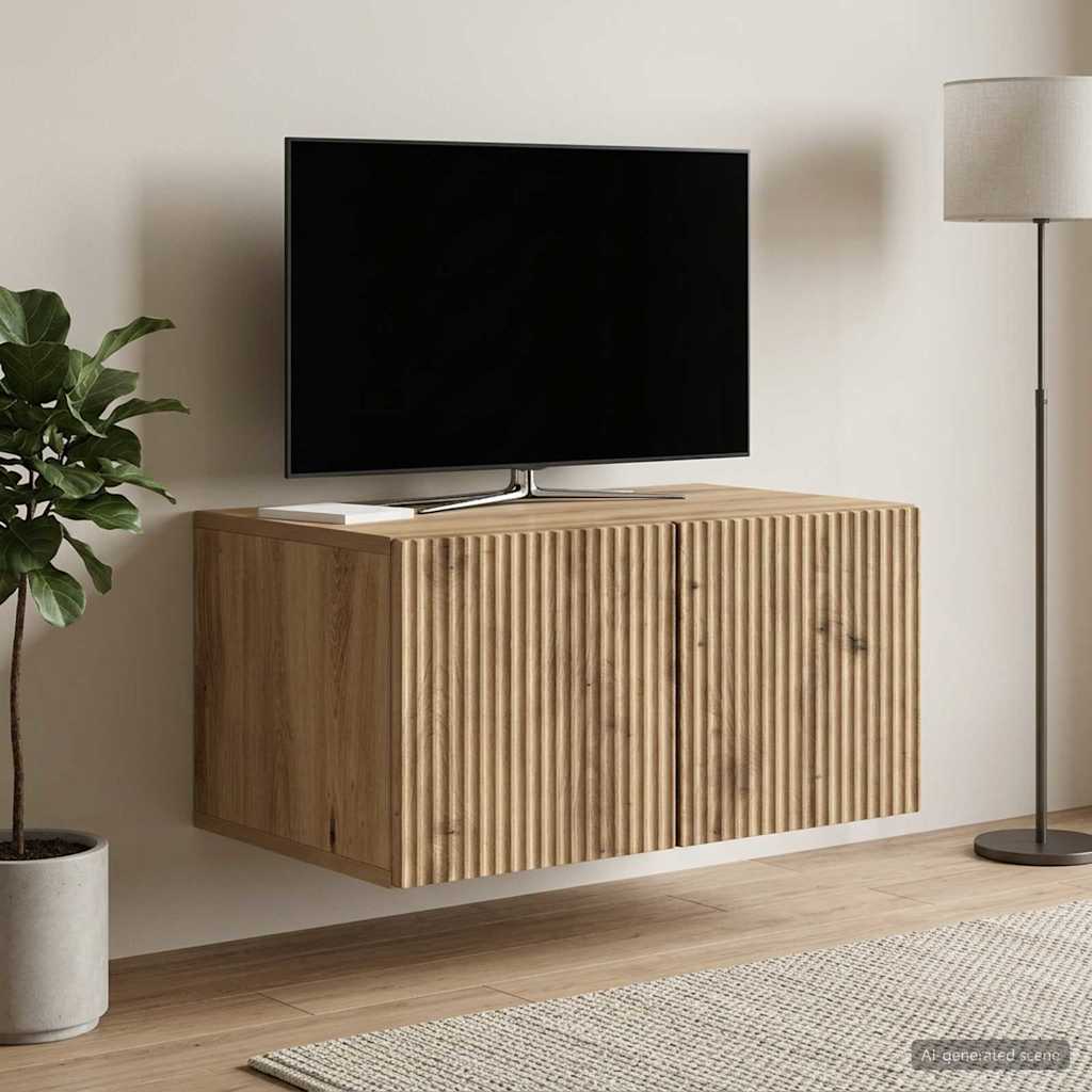 vidaXL Wall-Mounted TV Cabinet 59.5 x 41 x 30 cm Artisan Oak