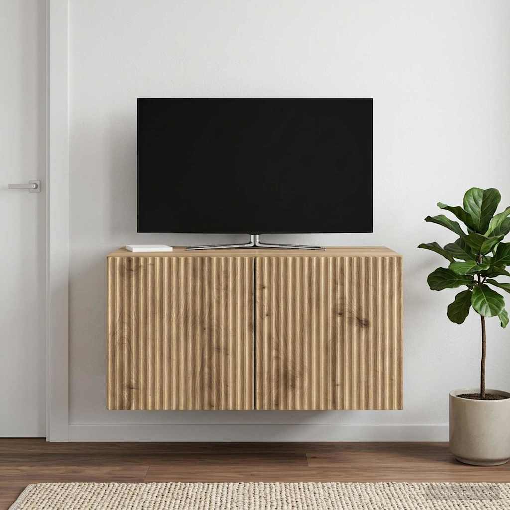 vidaXL Wall-Mounted TV Cabinet 59.5 x 41 x 30 cm Artisan Oak