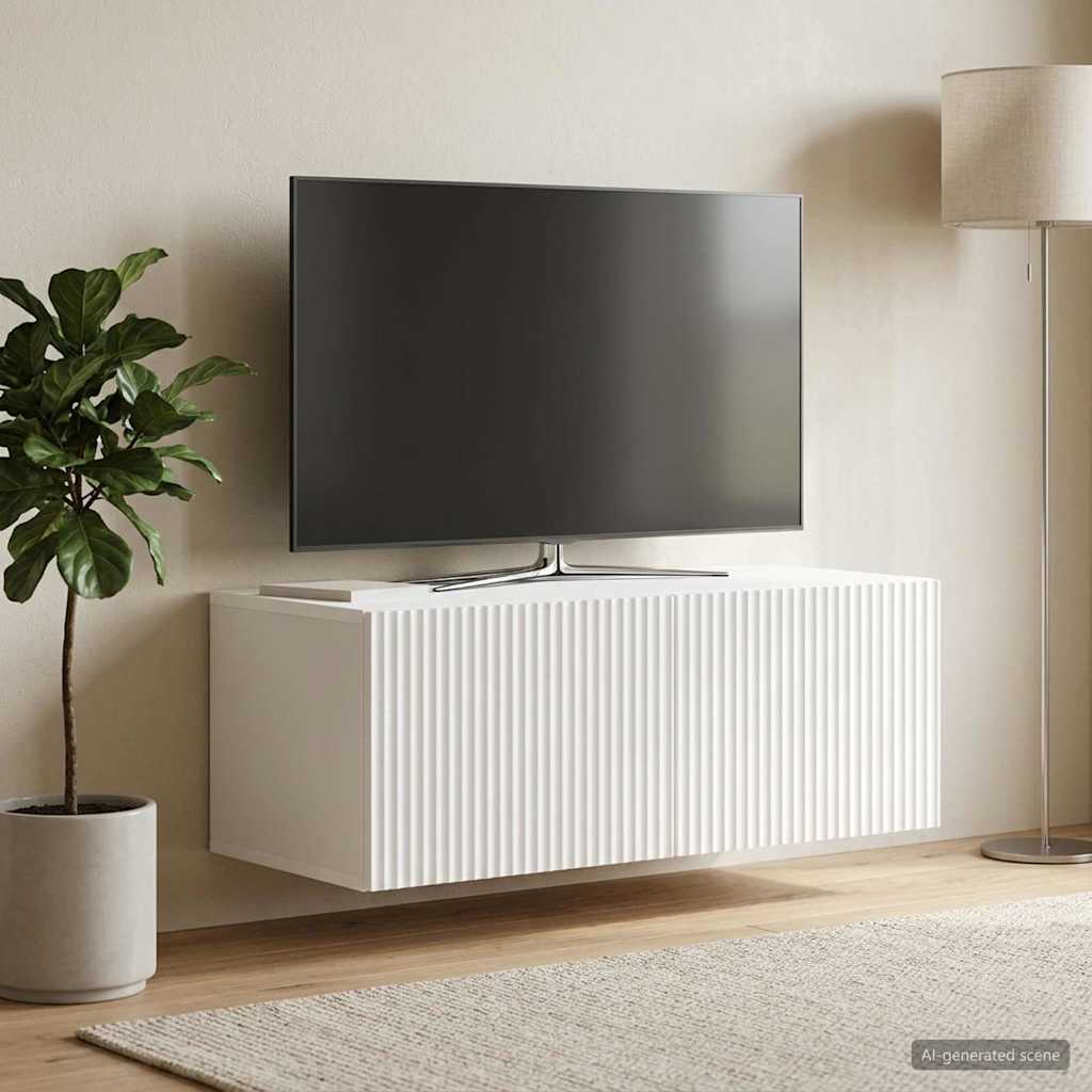 vidaXL Wall-Mounted TV Cabinet White 78.5 x 41 x 30 cm Engineered Wood