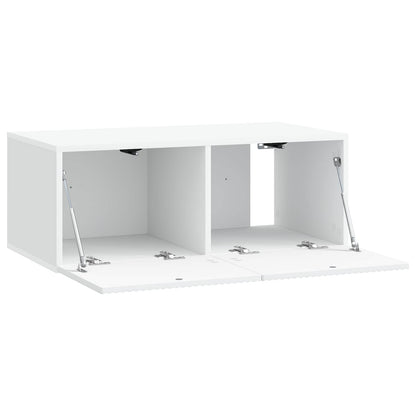 vidaXL Wall-Mounted TV Cabinet White 78.5 x 41 x 30 cm Engineered Wood