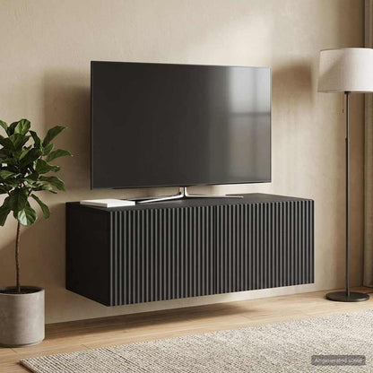 vidaXL Wall-Mounted TV Cabinet Black 78.5 x 41 x 30 cm Engineered Wood