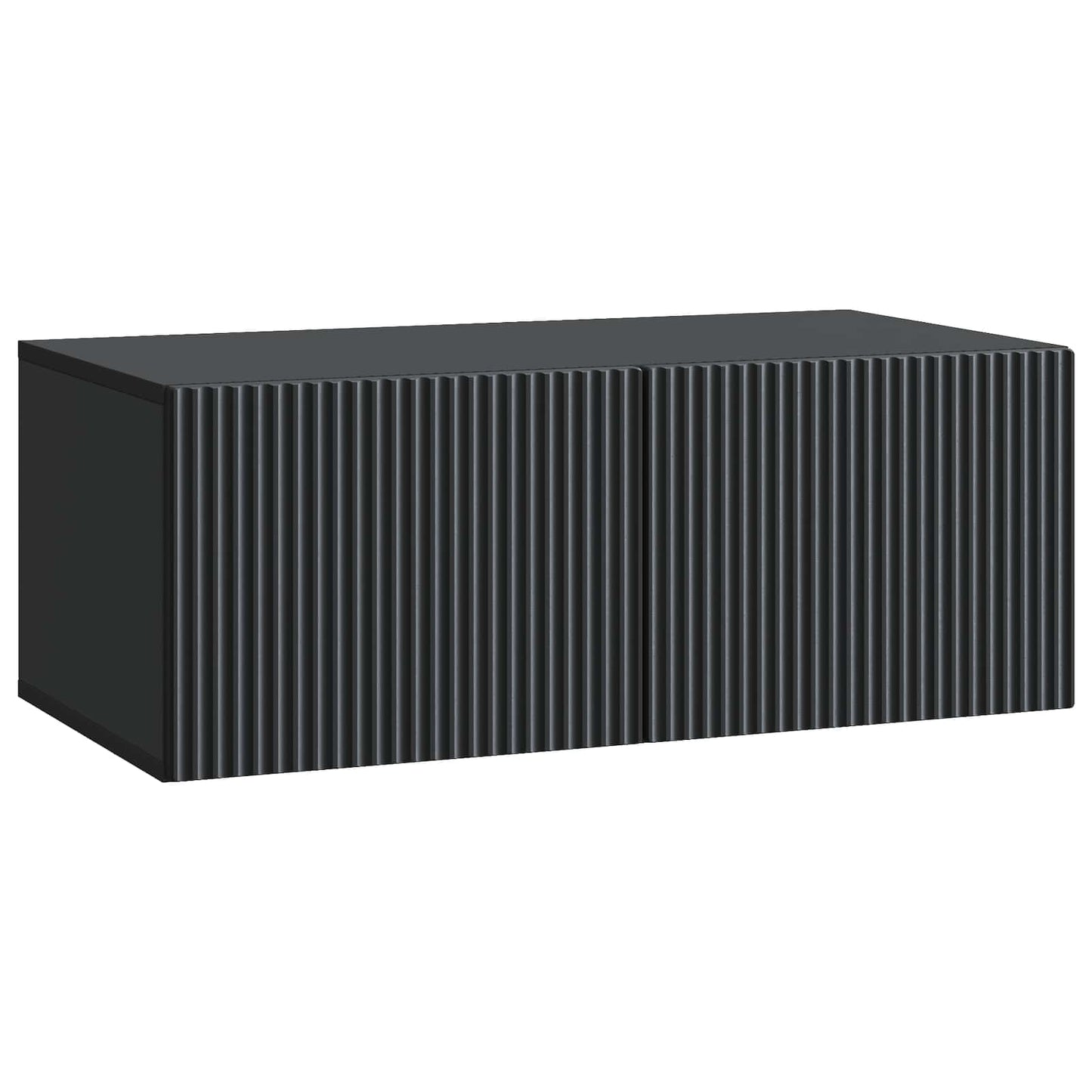 vidaXL Wall-Mounted TV Cabinet Black 78.5 x 41 x 30 cm Engineered Wood