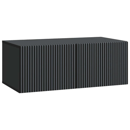 vidaXL Wall-Mounted TV Cabinet Black 78.5 x 41 x 30 cm Engineered Wood